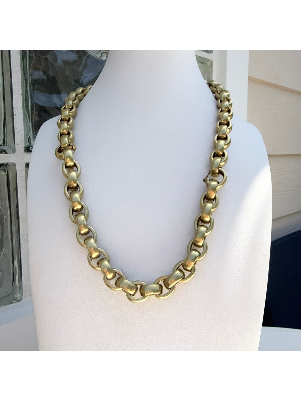 Vintage 70s Chunky Rolo Chain Necklace or 3 Bracelets or 1 Bracelet & 1 Necklace